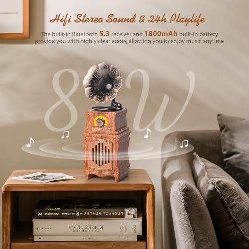  COLSUR Radio Bluetooth Vintage Wood AM FM Portatile per Uomini e Donne
| COLSUR Radio Bluetooth Vintage Retro Wood 5.3 